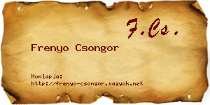 Frenyo Csongor névjegykártya