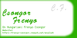 csongor frenyo business card